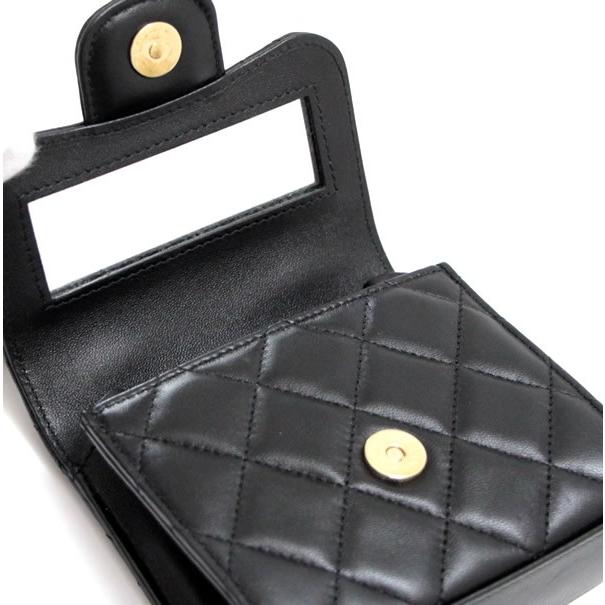 美品 シャネル CHANEL マトラッセ トップハンドル ミニフラップ  