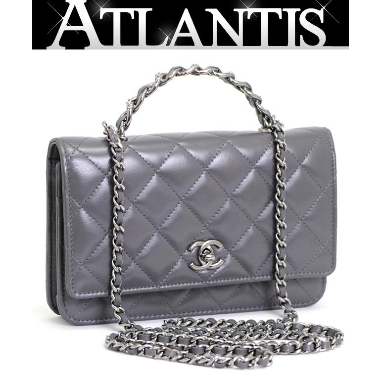 シャネル CHANEL トップハンドル マトラッセ チェーンウォレット シャネル CHANEL トップハンドル マトラッセ チェーンウォレット
