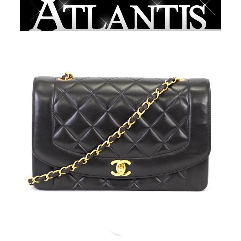 美品 シャネル CHANEL ダイアナフラップ マトラッセ25 チェーン 