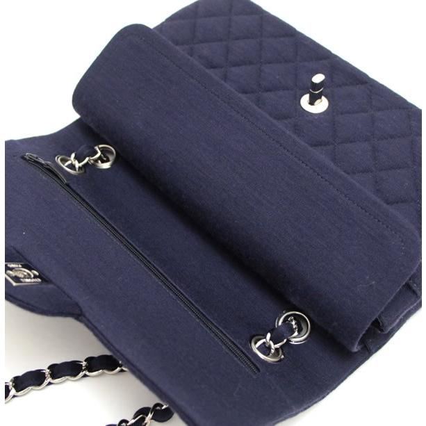 CHANEL シャネル ネイビー マトラッセ25 美品ジャージー