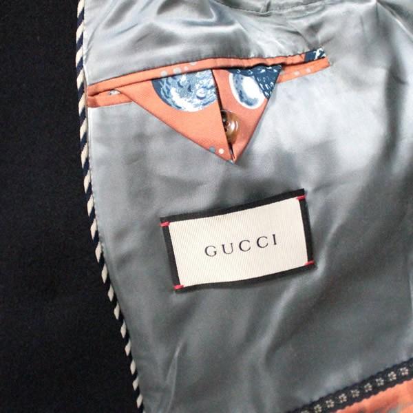 グッチ GUCCI ミリタリーコート ロング メンズ ネイビー ウール グッチ GUCCI ミリタリーコート ロング メンズ ネイビー ウール