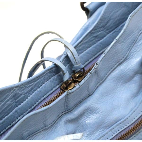 バレンシアガ BALENCIAGA ザ シティ 2WAYバッグ 115748 レザー ブルー