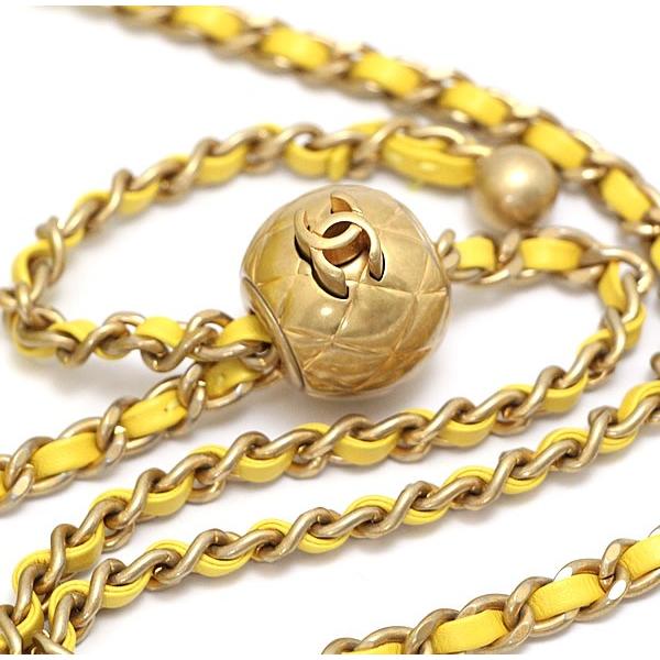 【在庫処分大セール】 シャネル CHANEL ミニマトラッセ チェーンショルダーバッグ ラム イエロー G金具 ランダムシリアル 【67152】 在庫処分大セール】 シャネル CHANEL ミニマトラッセ チェーン