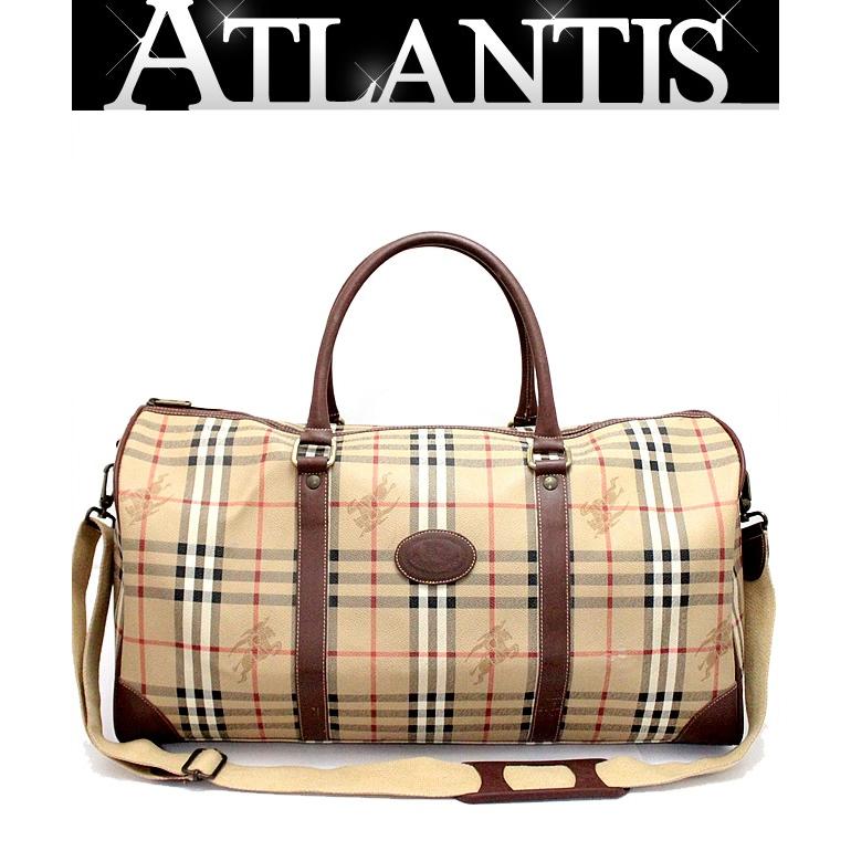 バーバリー BURBERRY ボストンバッグ ハンドバッグ 2WAYバッグ レザー 
