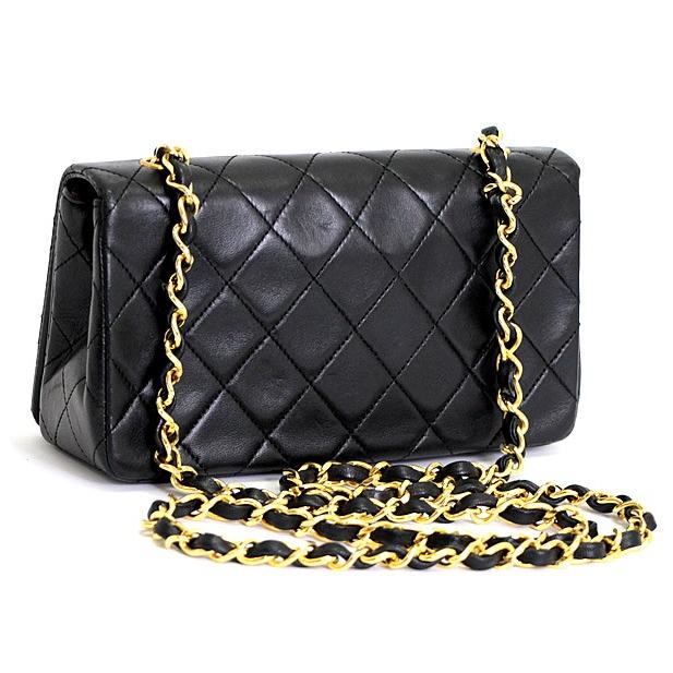 美品 シャネル CHANEL ミニマトラッセ フルフラップ チェーン