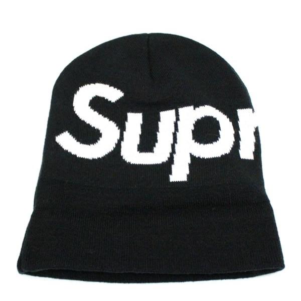 Supreme ニット帽 黒刺繍 Supreme ニット帽 黒 S刺繍 ロゴ アイスロゴ - メルカリ