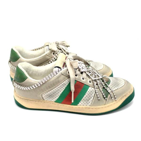 極美品 グッチ GUCCI ヴィンテージ加工 スクリーナー クリスタル 
