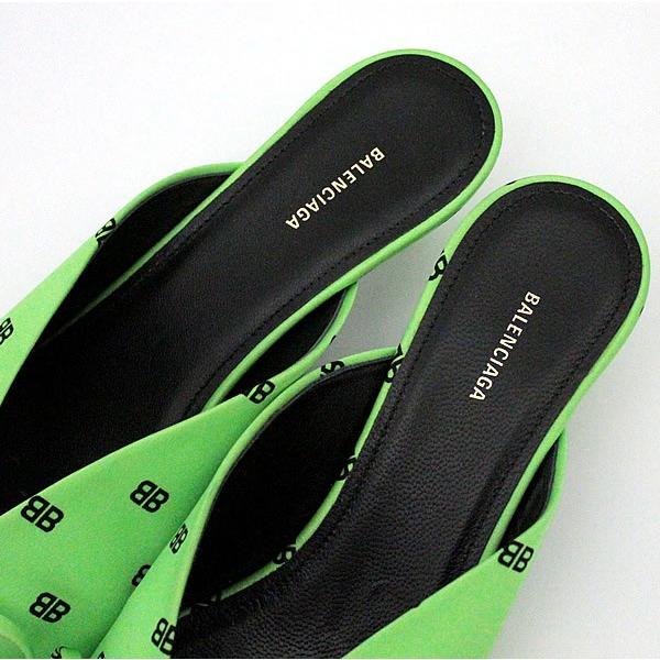 バレンシアガ BALENCIAGA ポインテッドミュール サンダル ロゴ リボン