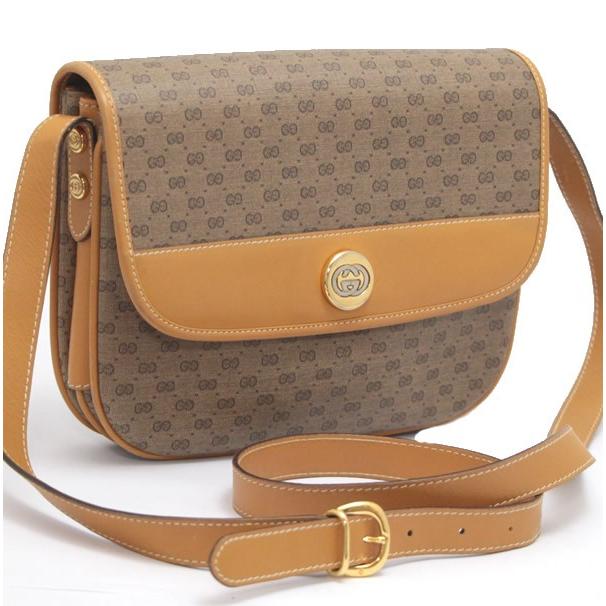グッチ GUCCI オールドグッチ マイクロGG ショルダーバッグ ベージュ