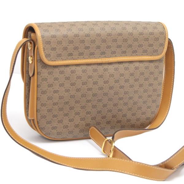 グッチ GUCCI オールドグッチ マイクロGG ショルダーバッグ ベージュ