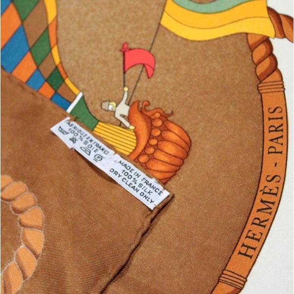 美品 エルメス HERMES カレ90 大判スカーフ LES FOLIES DU CIEL 大空の