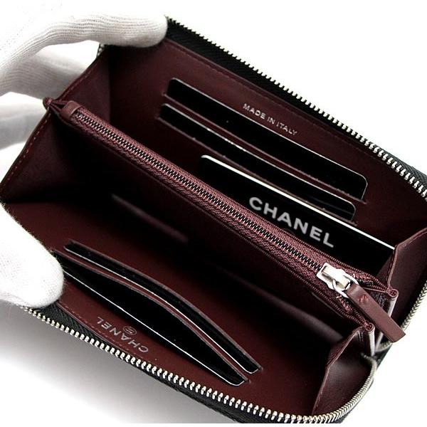 極美品 シャネル CHANEL シェブロン コンパクト ウォレット ラウンド 