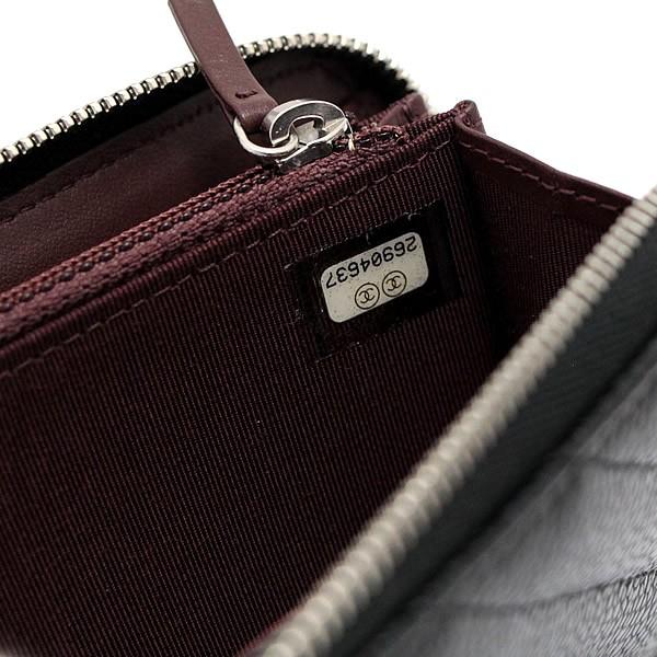 極美品 シャネル CHANEL シェブロン コンパクト ウォレット ラウンド 