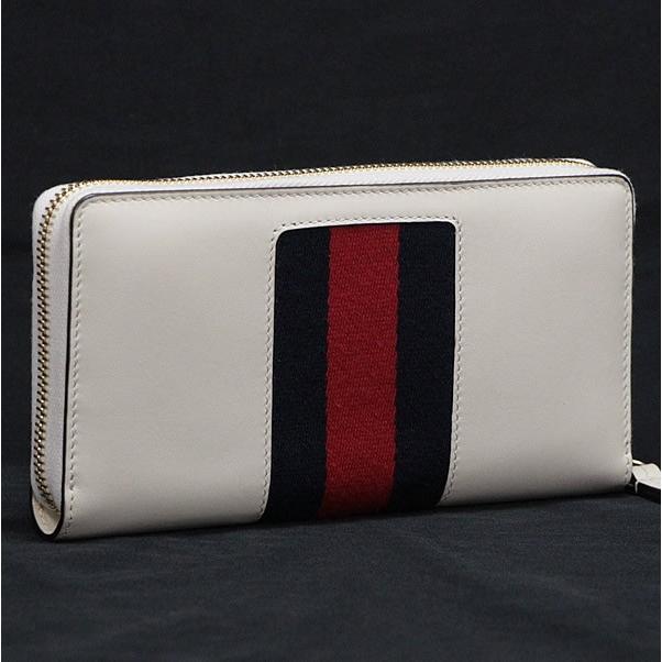 極美品 グッチ GUCCI シルヴィ エンブロイダリ― ラウンドファスナー 長 