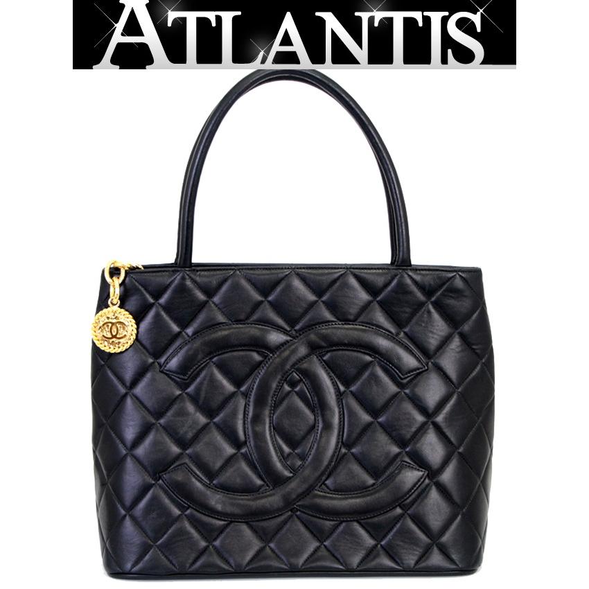 シャネル　マトラッセ　復刻トート　ハンドバッグ　パテントレザー　黒　シルバー金具 シャネル CHANEL 復刻トート ハンドバッグ マトラッセ 黒 ラム 5番台 G
