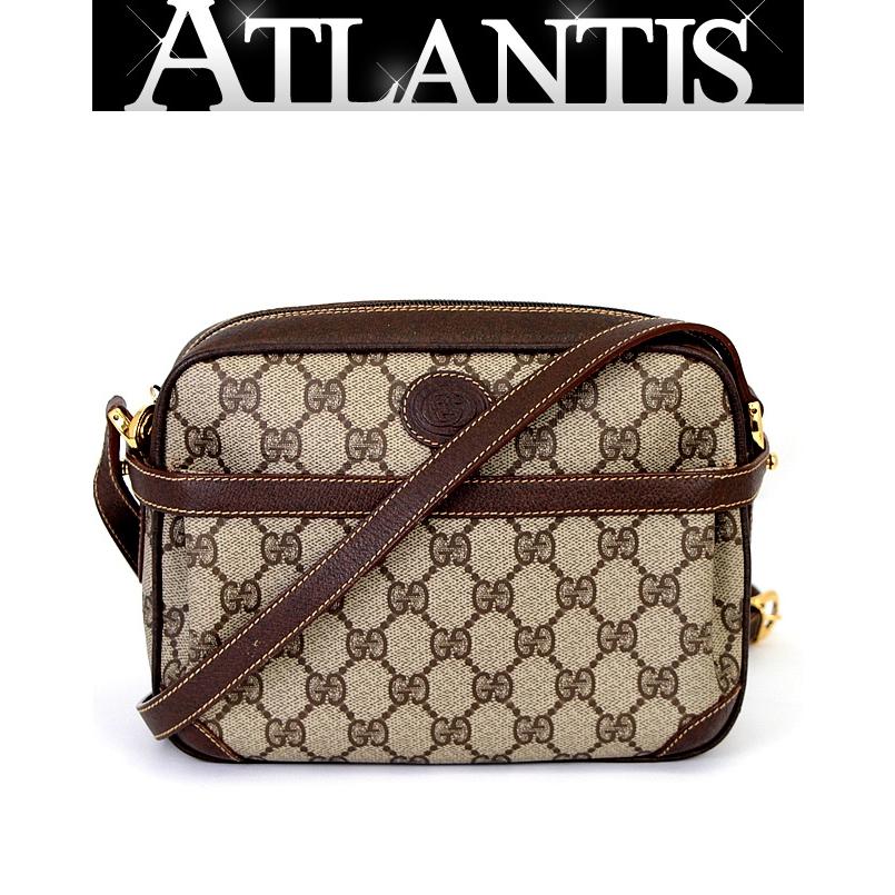 グッチ GUCCI オールドグッチ GG柄 ショルダーバッグ PVC×レザー 
