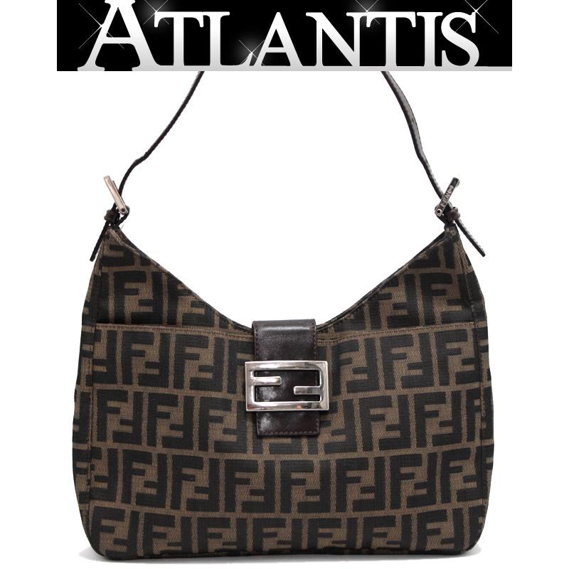 美品 FENDI フェンディ ズッカ柄 ワンショルダーバッグ シルバー金具 