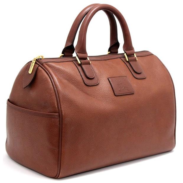 バーバリー BURBERRY ミニボストンバッグ ヴィンテージ レザー