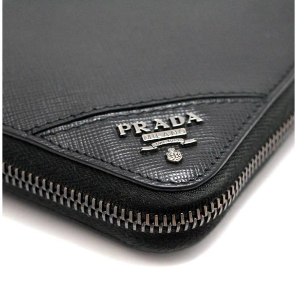 プラダ PRADA ラウンドファスナー 長財布 サフィアーノレザー 黒