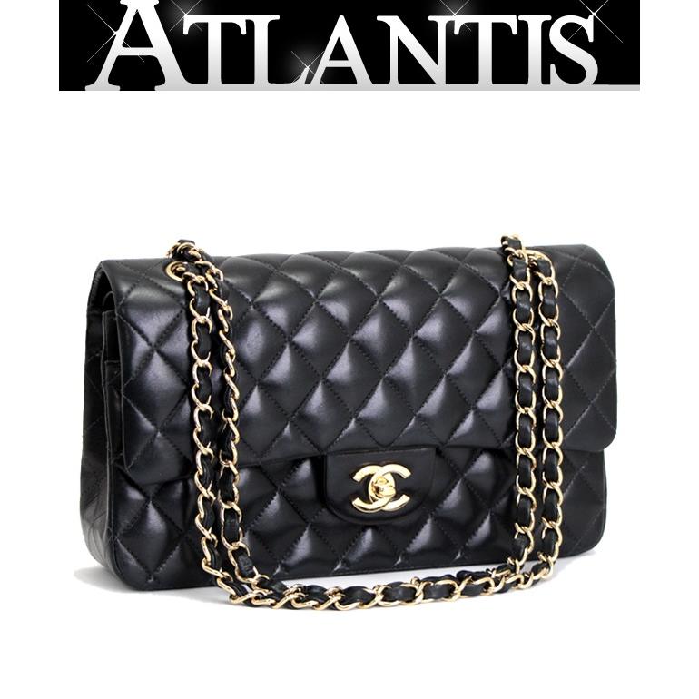 美品 シャネル CHANEL マトラッセ ダブルフラップ チェーンショルダー 