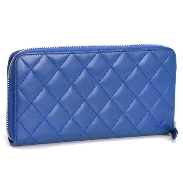 シャネル CHANEL ロングジップウォレット マトラッセ ラウンド