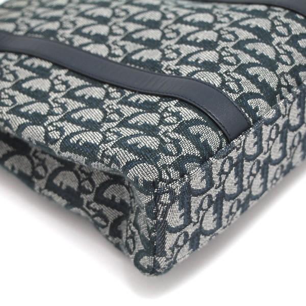 クリスチャンディオール Christian Dior トロッター トートバッグ スモール キャンバス×レザー ネイビー 【67965】 |  | 03