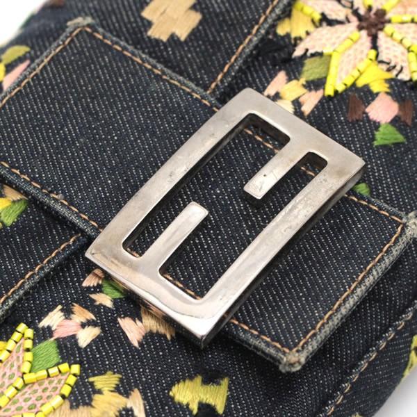 フェンディ FENDI ビーズ刺繍 マンマバケット ハンドバッグ ショルダー