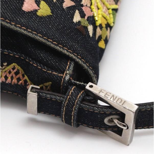 フェンディ FENDI ビーズ刺繍 マンマバケット ハンドバッグ ショルダー