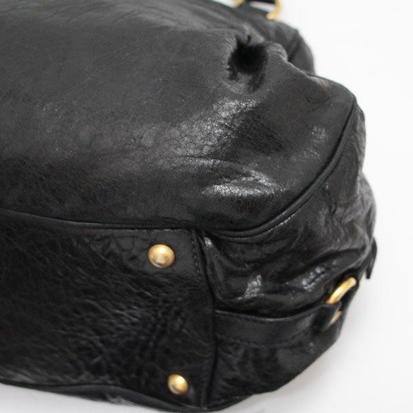 ミュウミュウ miumiu ハンドバッグ パドロック レザー 黒 【68087 