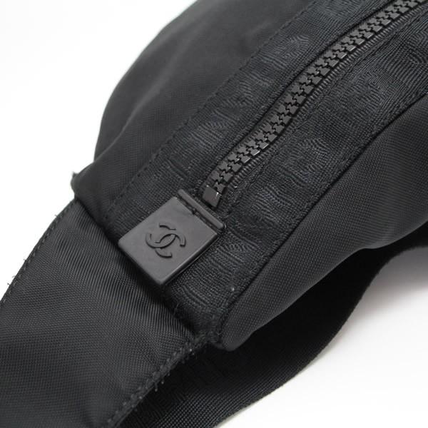 シャネル CHANEL バナナバッグ スポーツライン ボディバッグ 黒