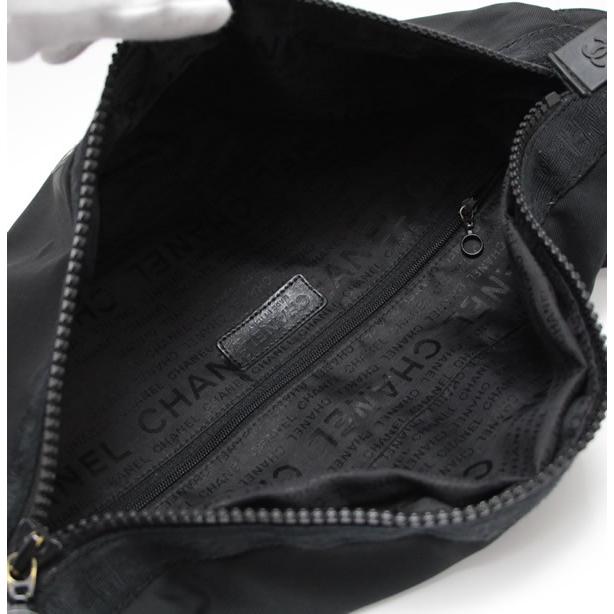 シャネル CHANEL バナナバッグ スポーツライン ボディバッグ 黒