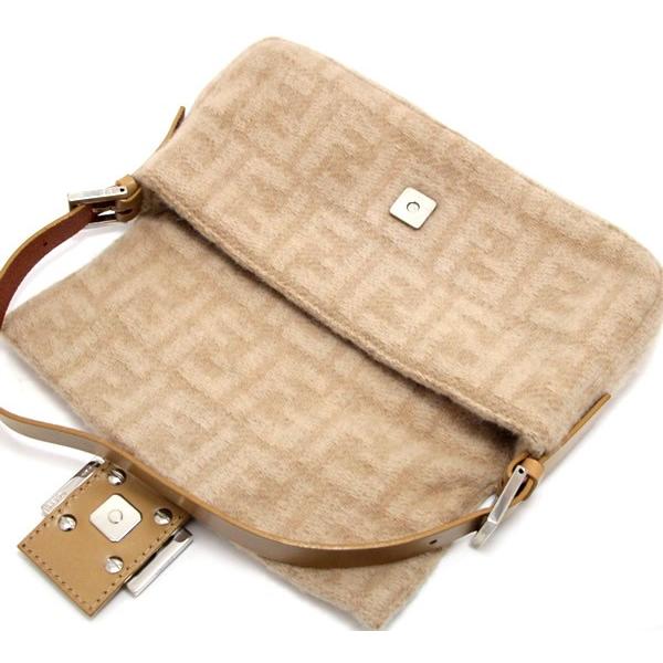 フェンディ FENDI マンマバケット ズッカ ショルダーバッグ ウール