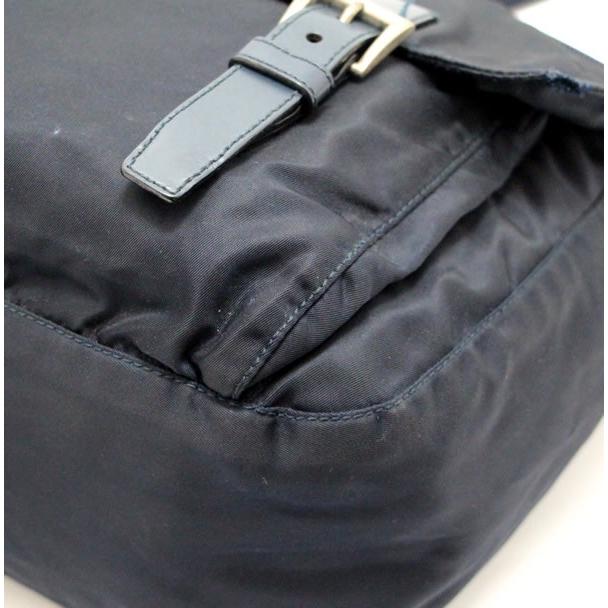 プラダ PRADA 三角ロゴ ショルダーバッグ ネイビー ナイロン 【68222