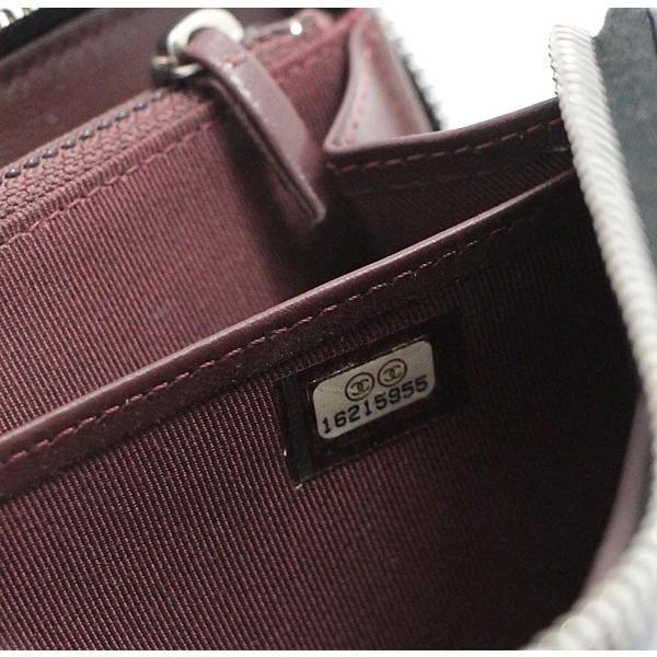 シャネル CHANEL マトラッセ ラウンドファスナー 長財布 ラム 黒 S金具