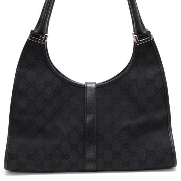 グッチ　GUCCI ハンドバッグ　GG柄 グッチ GUCCI ジャッキー ハンドバッグ GG柄 ミディアム 黒 レザーX
