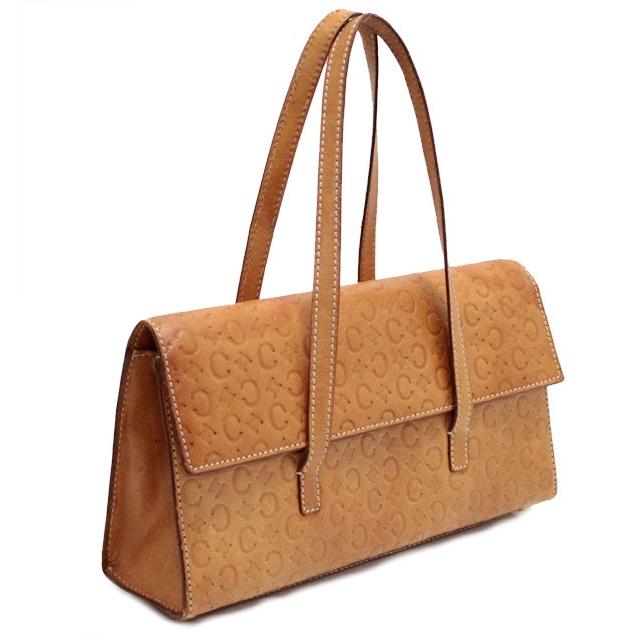 セリーヌ CELINE ヴィンテージ Cマカダム ハンドバッグ ヌメ革