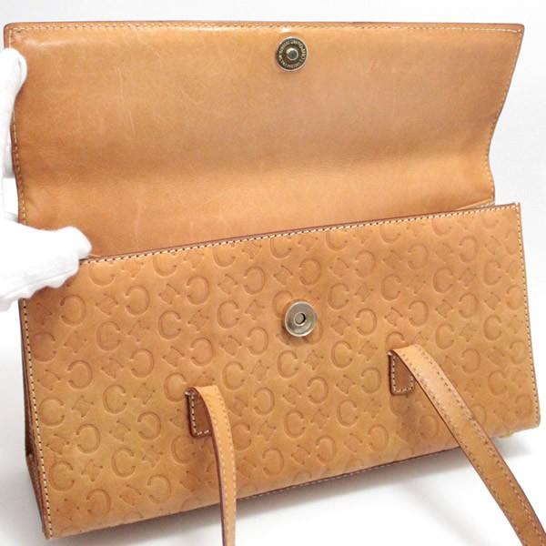 セリーヌ CELINE ヴィンテージ Cマカダム ハンドバッグ ヌメ革
