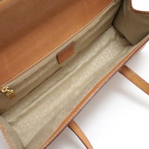 セリーヌ CELINE ヴィンテージ Cマカダム ハンドバッグ ヌメ革