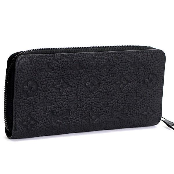 美品 ルイヴィトン Louis Vuitton ジッピーウォレット ヴェルティカル ラウンドファスナー 長財布 モノグラム トリヨンレザー 黒 ...