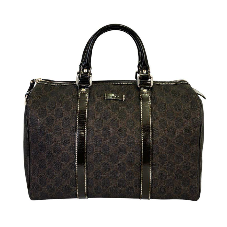グッチ GUCCI GGスプリーム ボストンバッグ PVC ブラウン 193603 
