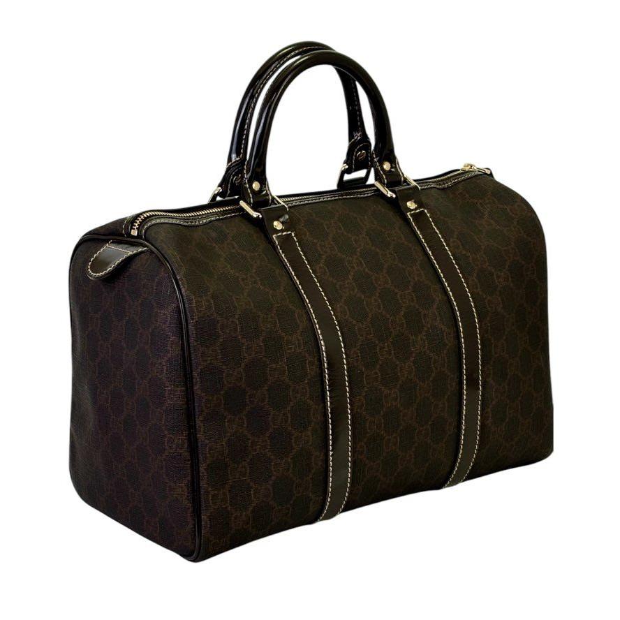 グッチ GUCCI GGスプリーム ボストンバッグ PVC ブラウン 193603