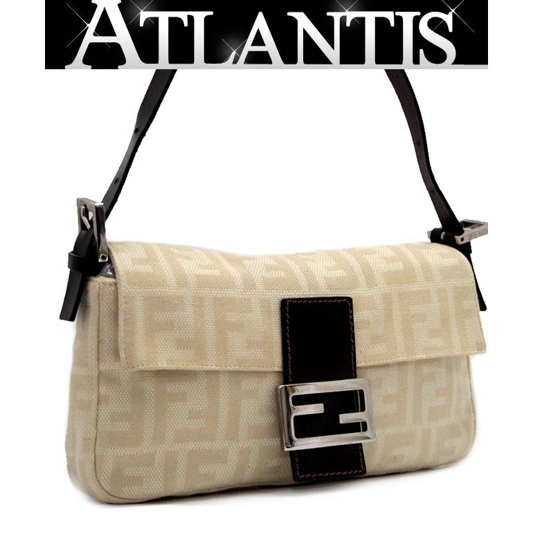 フェンディ FENDI ズッカ マンバケット ハンドバッグ キャンバス アイボリー S金具 【68815】 : atlantis - 通販 ...