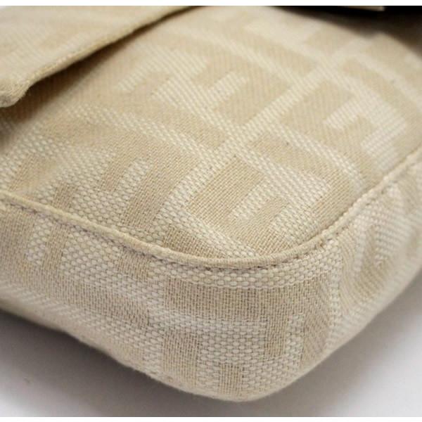 フェンディ FENDI ズッカ マンバケット ハンドバッグ キャンバス アイボリー S金具 【68815】 : 68815 ...