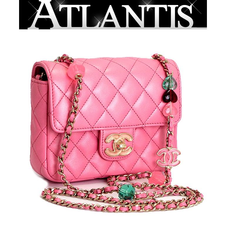 美品 シャネル CHANEL ミニマトラッセ17 ココクリアカラーストーン