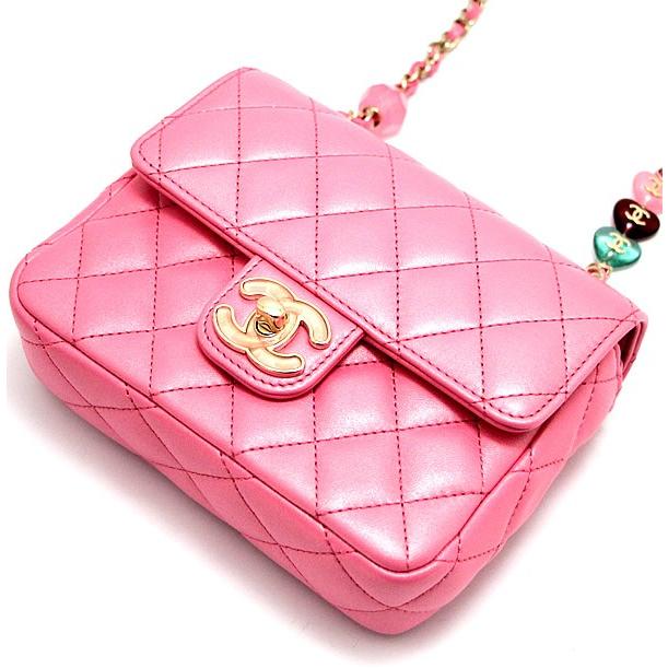 美品 シャネル CHANEL ミニマトラッセ17 ココクリアカラーストーン