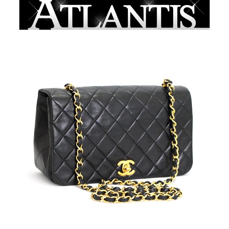シャネル CHANEL マトラッセ23 フルフラップ チェーンショルダーバッグ ラム 黒 G金具 1番 【68984】 : atlantis ...