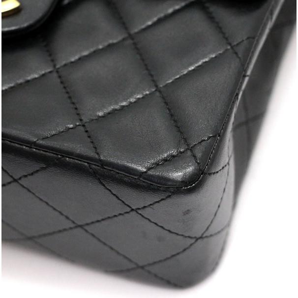 シャネル CHANEL ミニマトラッセ チェーンショルダーバッグ ラム 黒 G