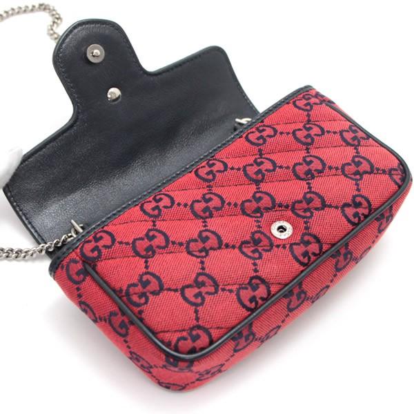GUCCI GGマーモント ショルダーバッグ 赤 ノベルティ グッチ GUCCI GGマーモント チェーンショルダーバッグ ミニ 赤 レザー