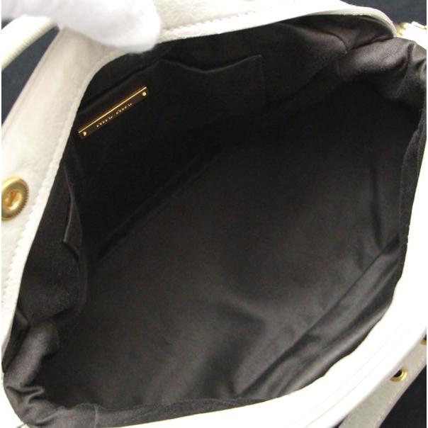 ミュウミュウ miumiu 2WAYバッグ カデナチャーム レザー アイボリー