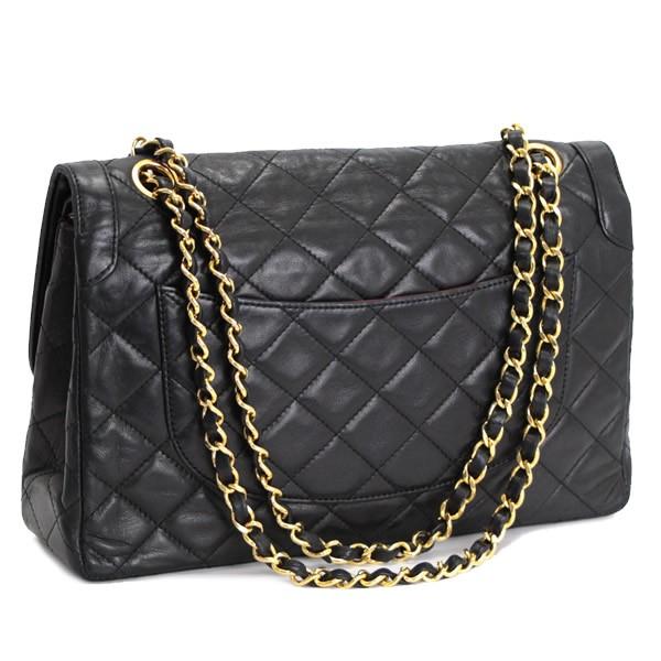美品 正規品CHANEL チェーン ショルダーバッグ パリ限定 マトラッセ シャネル パリ限定 マトラッセ チェーンショルダー Wフラップ 黒